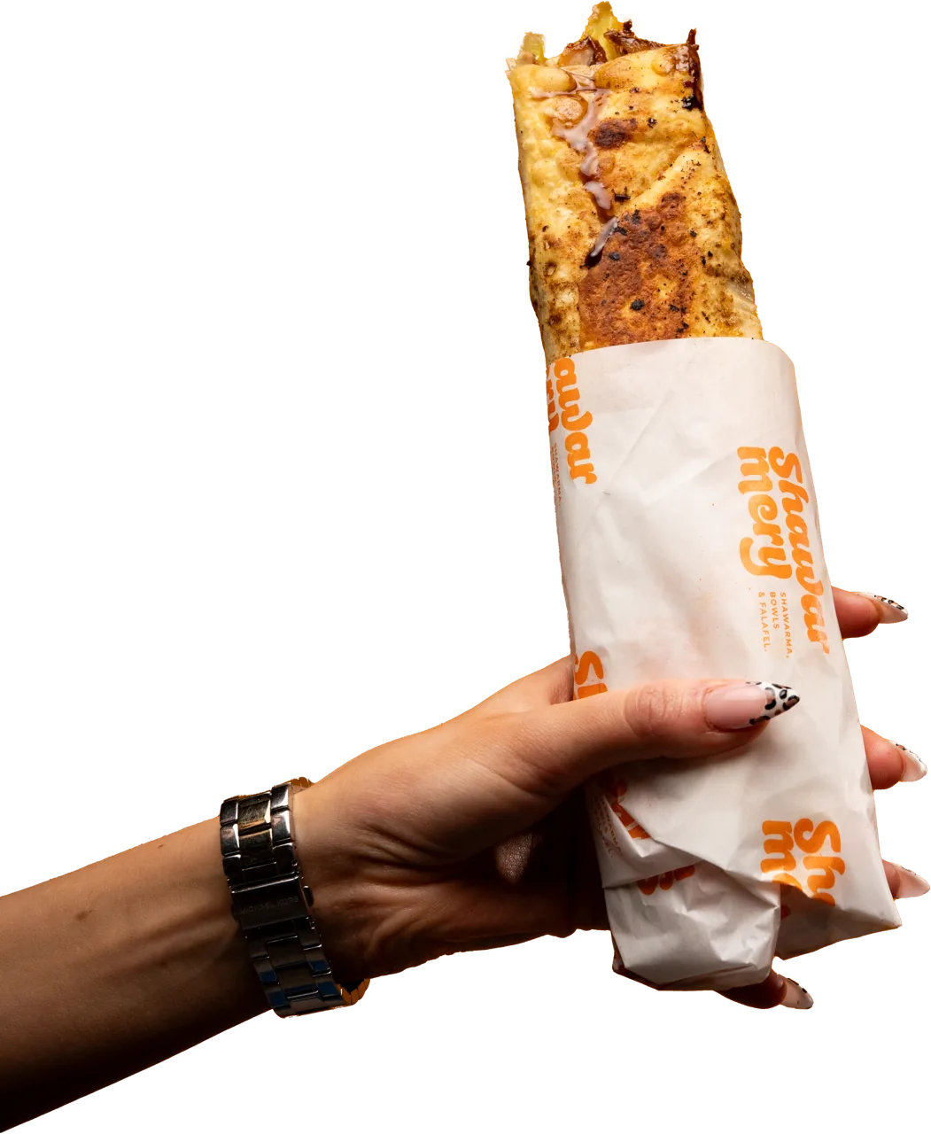 Ein Wrap in der Hand